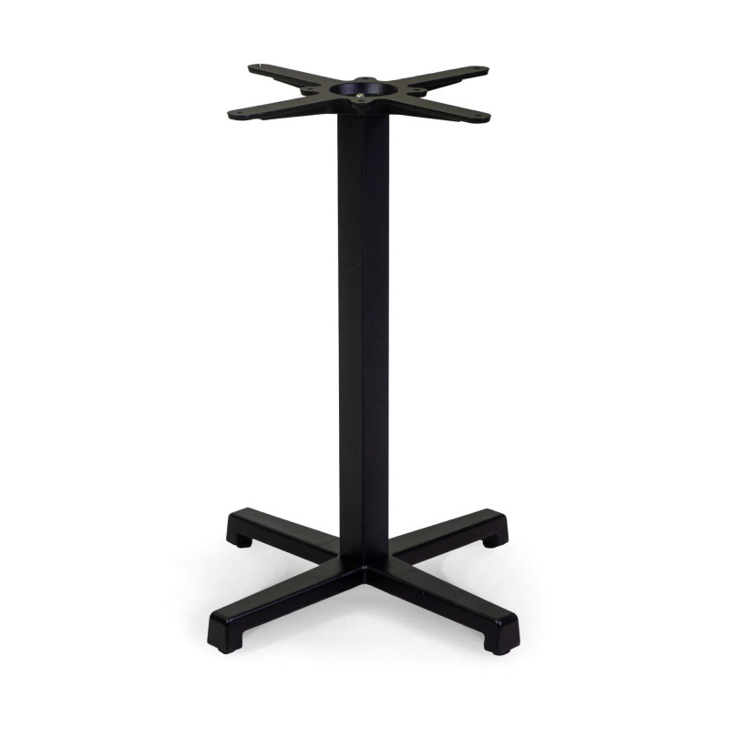 Base Tavolo Acciaio Peter Top Ghisa Nero Cm 55x55h73