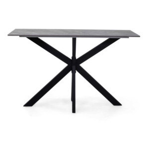 Zoom Consolle Metallo Top Pietra Sinterizzata Grigio Cm 120x45x76