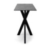 Consolle Metallo Top Pietra Sinterizzata Grigio Cm 120x45x76