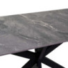 Consolle Metallo Top Pietra Sinterizzata Grigio Cm 120x45x76