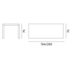 Tavolo Spalato allungabile 104-208x75 cm alluminio antracite