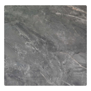 Zoom Tavolino Metallo Top Pietra Sinterizzata Grigio Cm 65x65h45