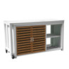 Mobile Idaho Bianco Teak Top Pietra 160×60 H90 | Levante Shop