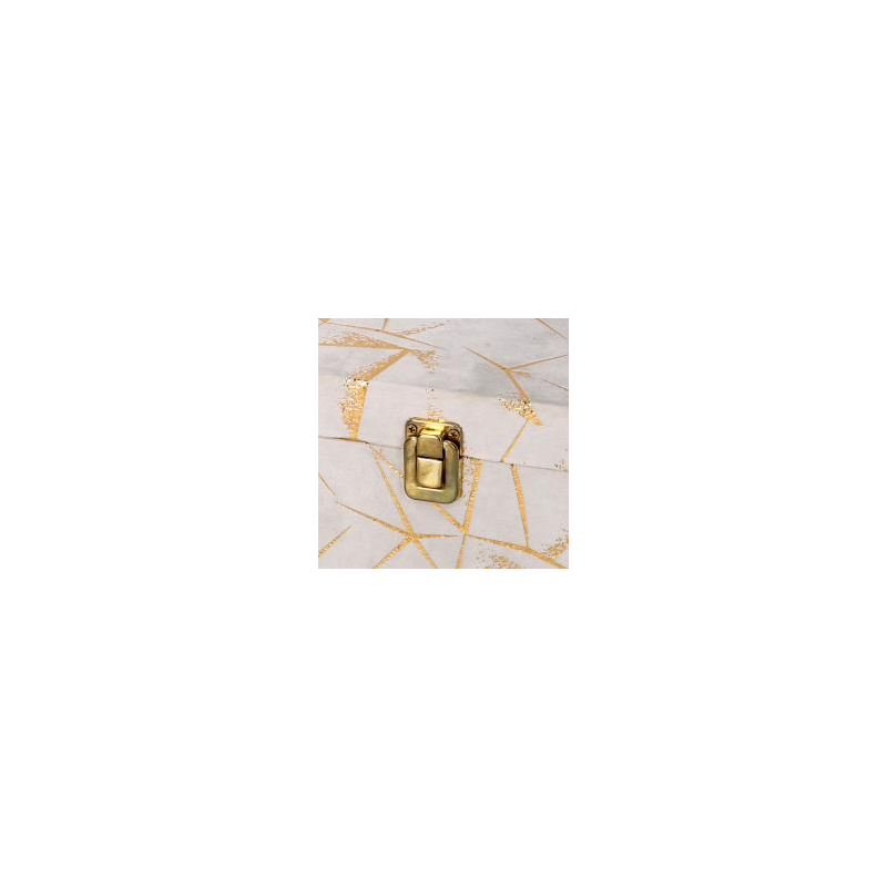 Scatola legno 1-2 decori oro rettangolare cm30x18,5h15