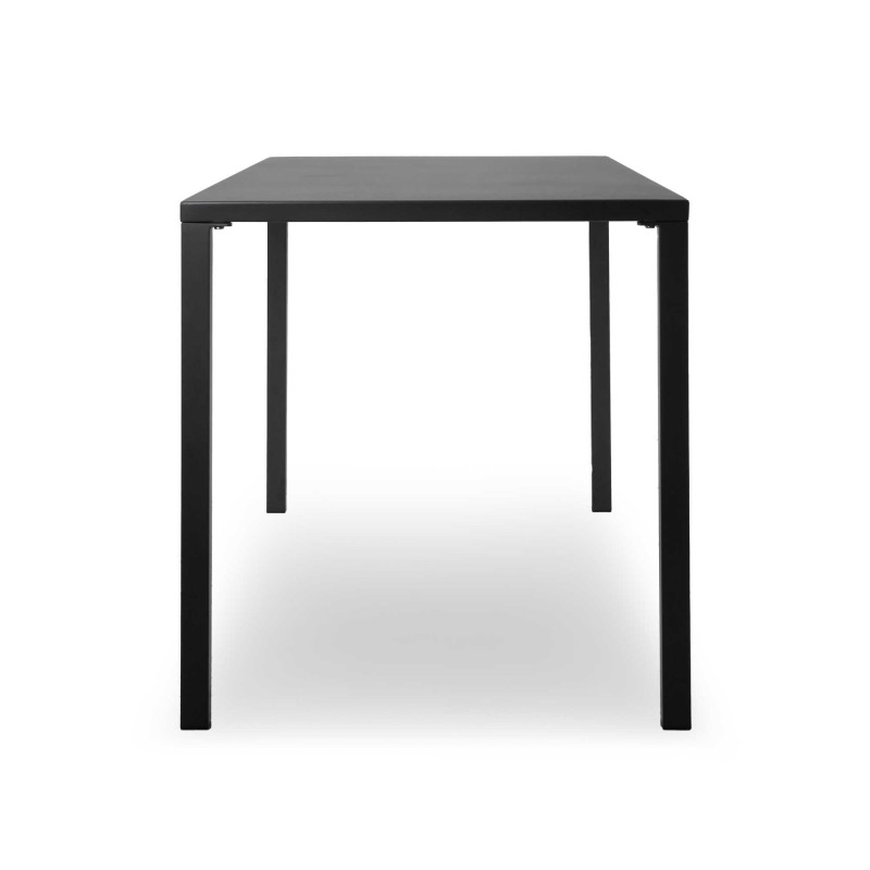 Tavolo Metallo New Elma Gambe Smontate Antracite Rettangolare Cm 140x70h75