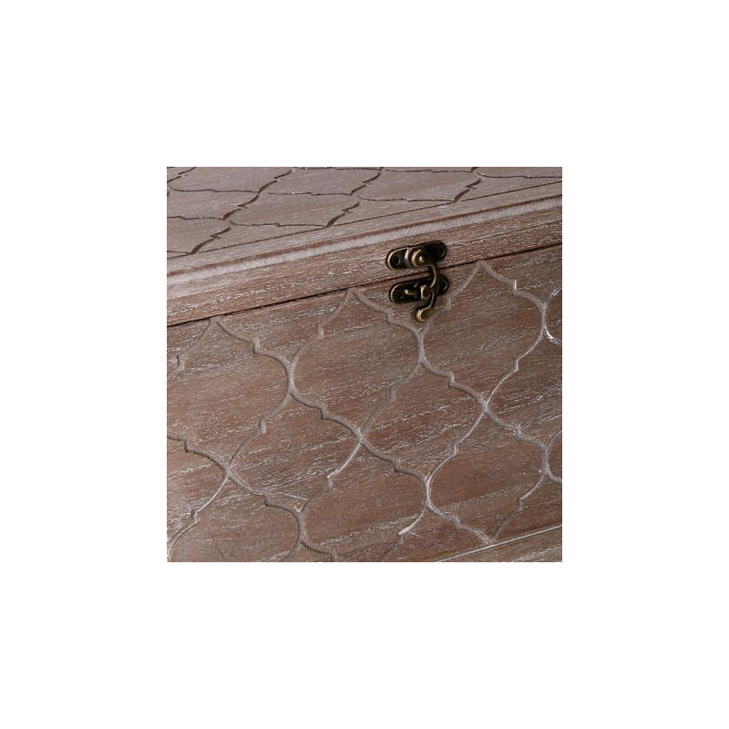 Scatola legno 1-2 marrone rettangolare cm39,4x24,1h24,8