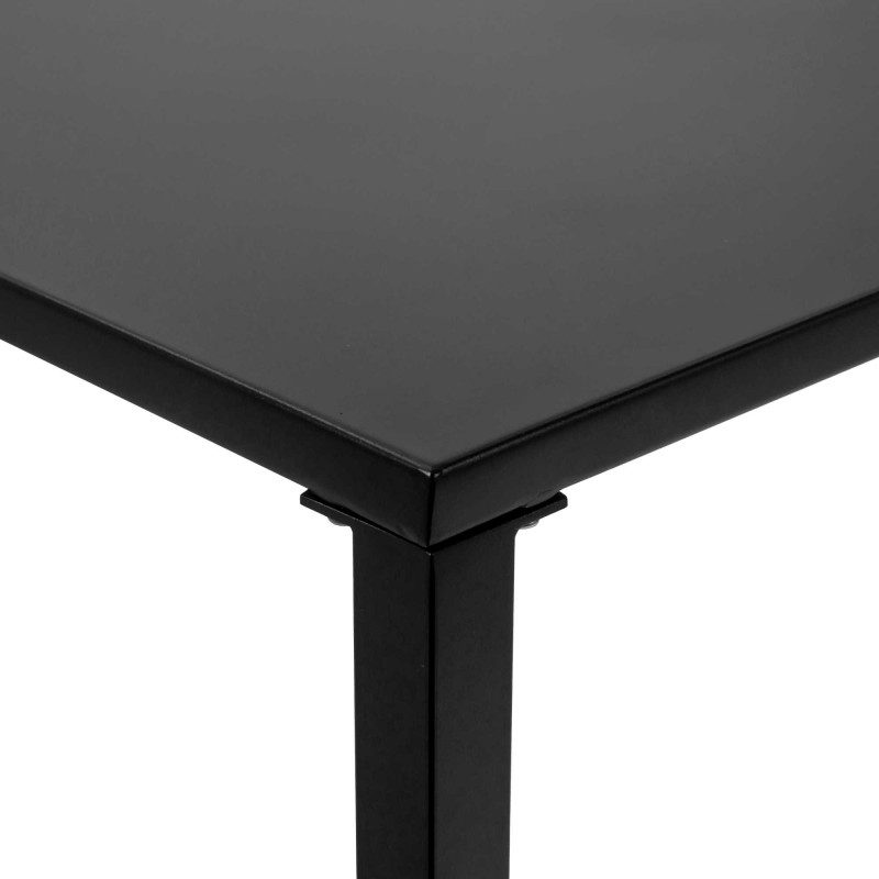 Tavolo Metallo New Elma Gambe Smontate Antracite Rettangolare Cm 140x70h75