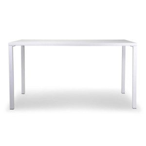 Zoom Tavolo Metallo New Elma Gambe Smontate Bianco Rettangolare Cm 140x70h75