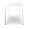 Tavolo Metallo New Elma Gambe Smontate Bianco Rettangolare Cm 140x70h75