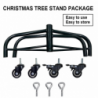 Base albero solo base metallo nero con ruote cm 60