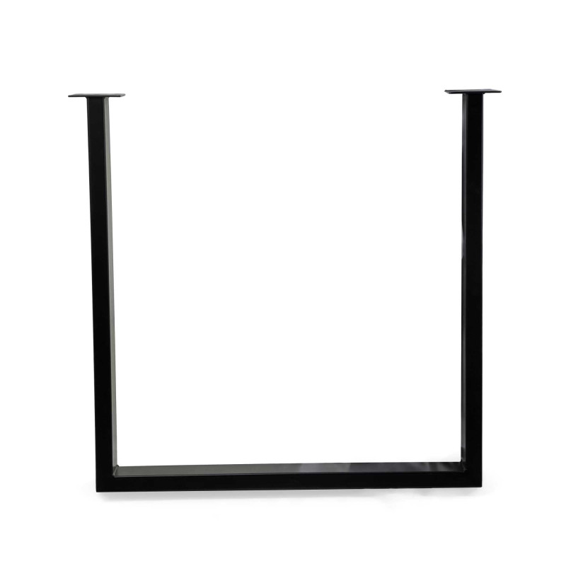 Base Tavolo Metallo Canberra Doppia Nero Cm 75x8h70