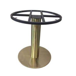 Base Tavolo Acciaio Tommy Oro Tondo Cm ø58/70h72