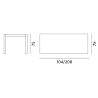Tavolo Spalato allungabile 104-208x75 cm alluminio bianco