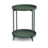 Tavolino Metallo Hiro Verde Tondo 2 Piani Cm ø40h50