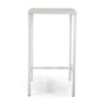 Tavolo Bar Metallo New Elma Con Poggiapiedi Bianco Quadro Cm 60x60h110