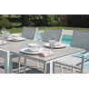 Tavolo Spalato allungabile 104-208x75 cm alluminio bianco