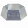 Copribase albero metallo pieghevole argento esagonale cm ø68h25