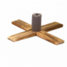Base albero legno regolabile naturale quadro 3 misure cm 54x54h16