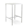 Tavolo Bar Metallo New Elma Con Poggiapiedi Bianco Quadro Cm 70x70h110