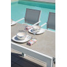 Tavolo Spalato allungabile 104-208x75 cm alluminio bianco