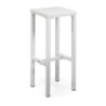 Sgabello Bar Metallo New Elma Bianco Cm 30x30h75