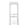 Sgabello Bar Metallo New Elma Bianco Cm 30x30h75