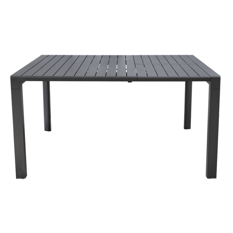Tavolo alluminio allungabile Giacinto antracite 100-150x150 Moia