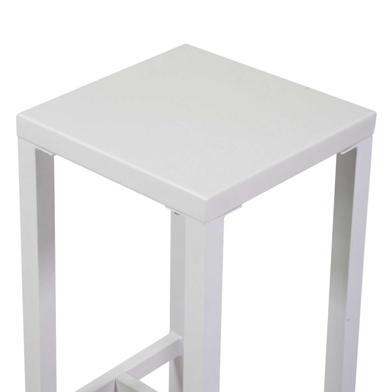 Sgabello Bar Metallo New Elma Bianco Cm 30x30h75