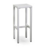 Sgabello Bar Alluminio Alma Bianco Cm 30x30h75