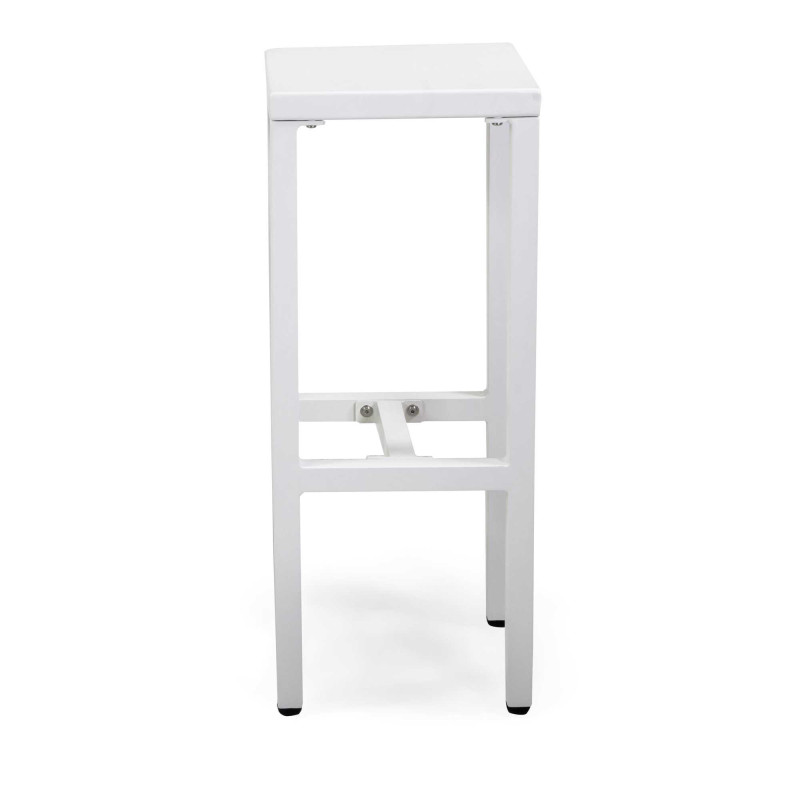 Sgabello Bar Alluminio Alma Bianco Cm 30x30h75