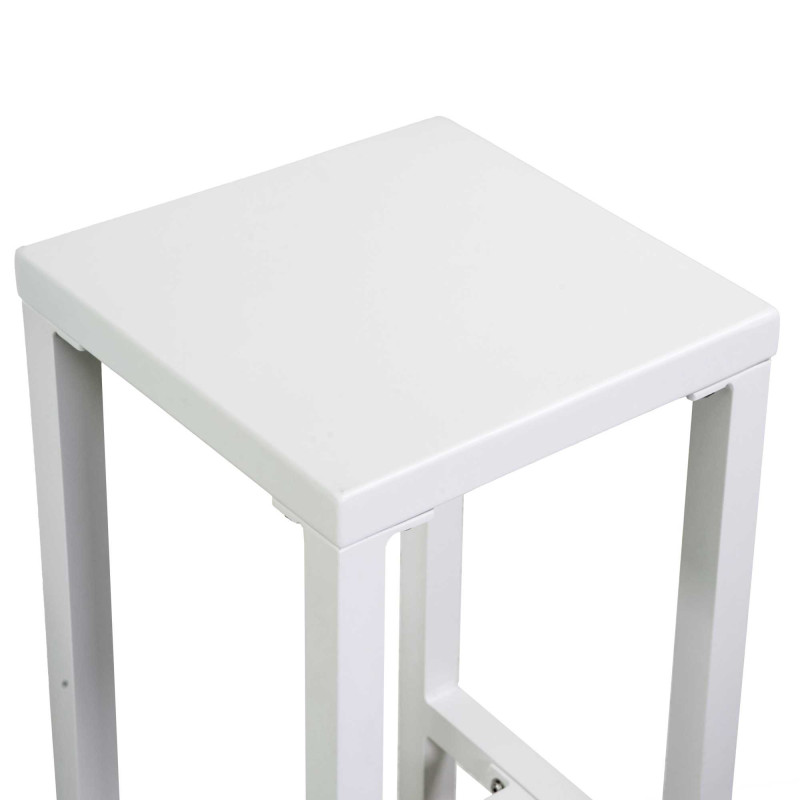Sgabello Bar Alluminio Alma Bianco Cm 30x30h75