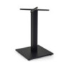 Base Tavolo Alluminio Nemo Nero Quadro Top Croce Ghisa Cm 45x45h73