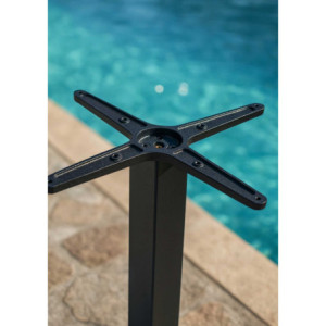 Zoom Base Tavolo Alluminio Nemo Nero Quadro Top Croce Ghisa Cm 45x45h73