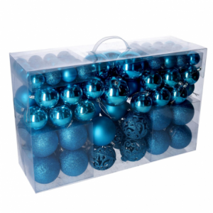 Sfera plastica confezione 100 pezzi azzurro cmø4,6,8
