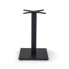 Base Tavolo Alluminio Nemo Nero Quadro Top Croce Ghisa Cm 45x45h73