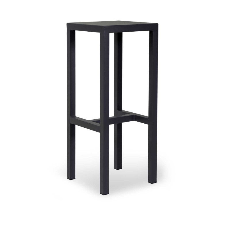 Sgabello Bar Fisso Metallo New Elma Antracite Cm 30x30h75