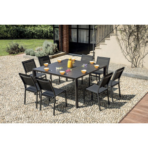 Zoom Tavolo Giacinto 100/150X150 Antracite - Gambe Scorrevoli Moia
