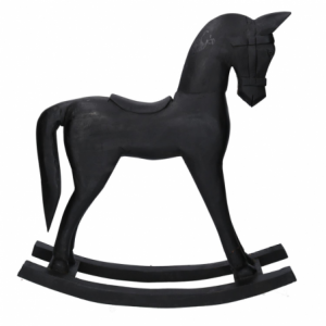Cavallo legno nero cm46x9h50