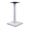 Base Tavolo Acciaio Leo Bianco Quadro Cm 40x40h72 Tubo Cm 6x6