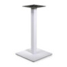 Base Tavolo Acciaio Leo Bianco Quadro Cm 40x40h72 Tubo Cm 6x6