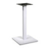 Base Tavolo Acciaio Leo Bianco Quadro Cm 40x40h72 Tubo Cm 6x6