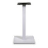 Base Tavolo Acciaio Leo Bianco Quadro Cm 40x40h72 Tubo Cm 6x6