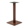 Base Tavolo Acciaio Leo Marrone Corten Quadro Cm 40x40h72 Tubo Cm 6x6
