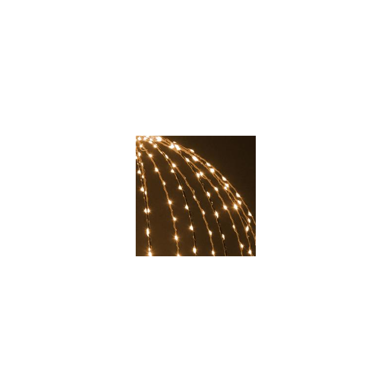 Sfera metallo con 900 led bianco caldo cm ø80