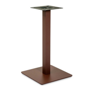 Zoom Base Tavolo Acciaio Leo Marrone Corten Quadro Cm 40x40h72 Tubo Cm 6x6
