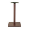 Base Tavolo Acciaio Leo Marrone Corten Quadro Cm 40x40h72 Tubo Cm 6x6