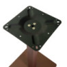 Base Tavolo Acciaio Leo Marrone Corten Quadro Cm 40x40h72 Tubo Cm 6x6