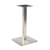 Base Tavolo Acciaio Leo Color Inox Quadro Cm 40x40h72 Tubo Cm 6x6