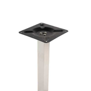 Zoom Base Tavolo Acciaio Leo Color Inox Quadro Cm 40x40h72 Tubo Cm 6x6