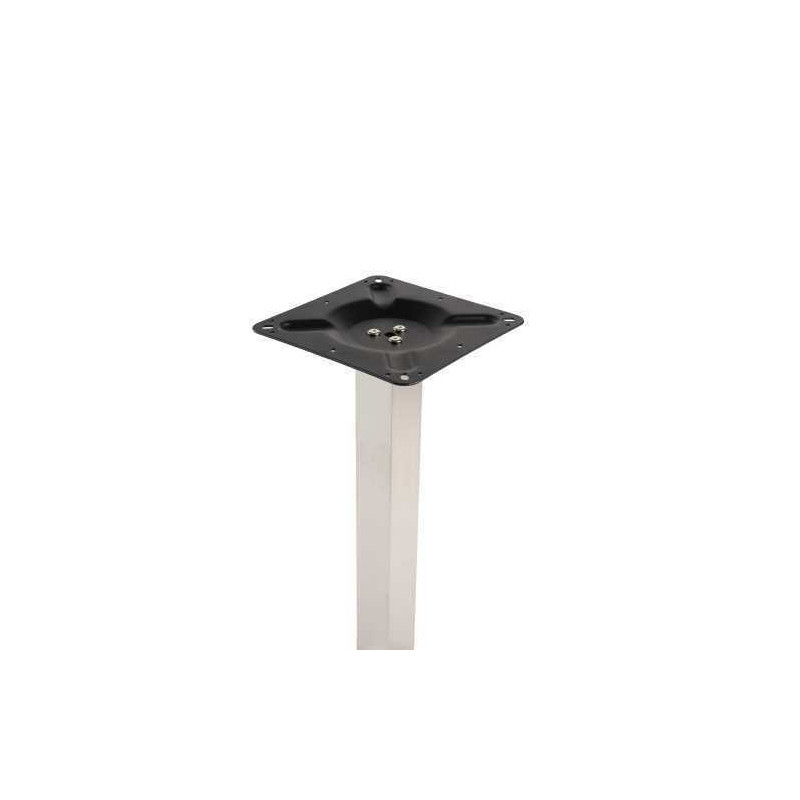 Base Tavolo Acciaio Leo Color Inox Quadro Cm 40x40h72 Tubo Cm 6x6